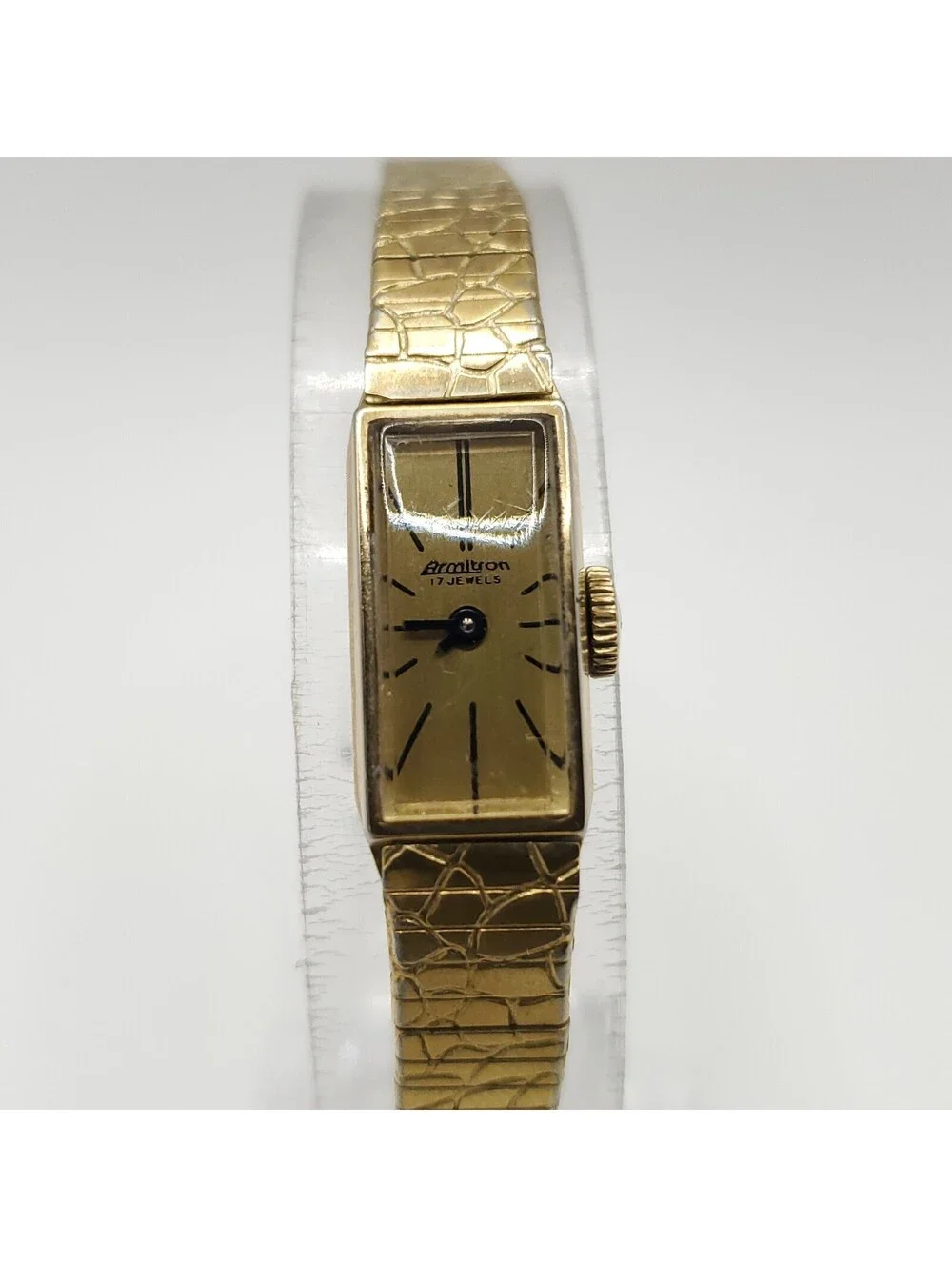 Vintage Armitron Mechanical Wind Womens Watch Running 10mm 10k RGP